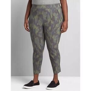 Lane Bryant Plus Size 18 Pants On The Go Slim Camouflaged Ankle Pull On Stretch